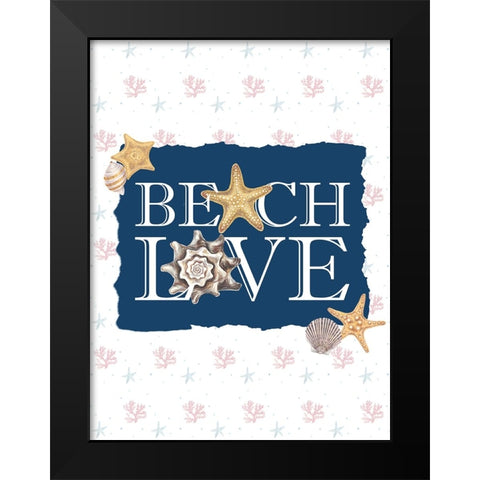 Beach Love Black Modern Wood Framed Art Print by Allen, Kimberly