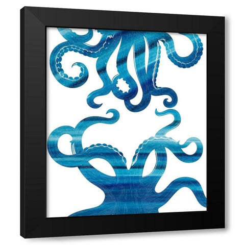 Ombre Octopus Black Modern Wood Framed Art Print with Double Matting by Allen, Kimberly