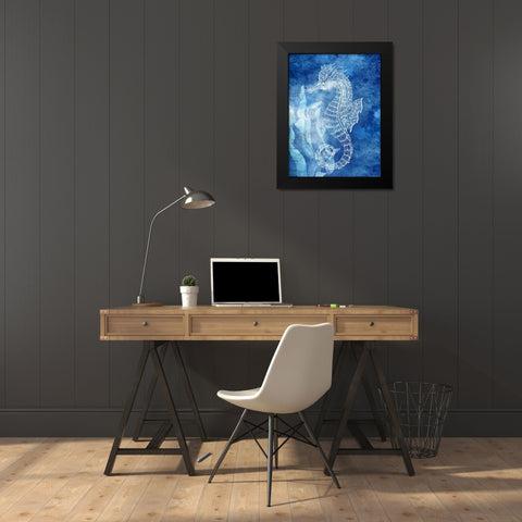 White Sea Creatures 2 Black Modern Wood Framed Art Print by Allen, Kimberly