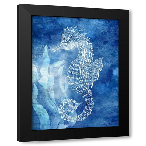 White Sea Creatures 2 Black Modern Wood Framed Art Print with Double Matting by Allen, Kimberly