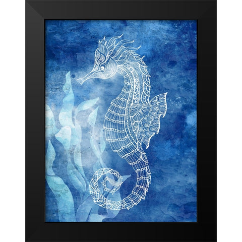 White Sea Creatures 2 Black Modern Wood Framed Art Print by Allen, Kimberly