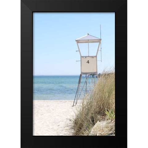 Lifeguard Tower V2 Black Modern Wood Framed Art Print by Allen, Kimberly