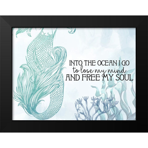 Into The Ocean Black Modern Wood Framed Art Print by Allen, Kimberly