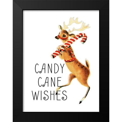 Reindeer Christmas 4 Black Modern Wood Framed Art Print by Allen, Kimberly