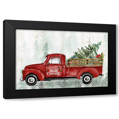 Christmas Delivery Black Modern Wood Framed Art Print with Double Matting by Allen, Kimberly