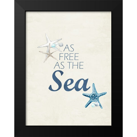As Free as the Sea Black Modern Wood Framed Art Print by Allen, Kimberly