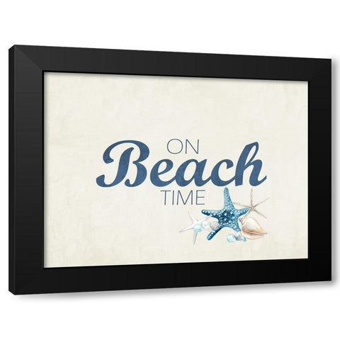 On Beach Time Black Modern Wood Framed Art Print by Allen, Kimberly