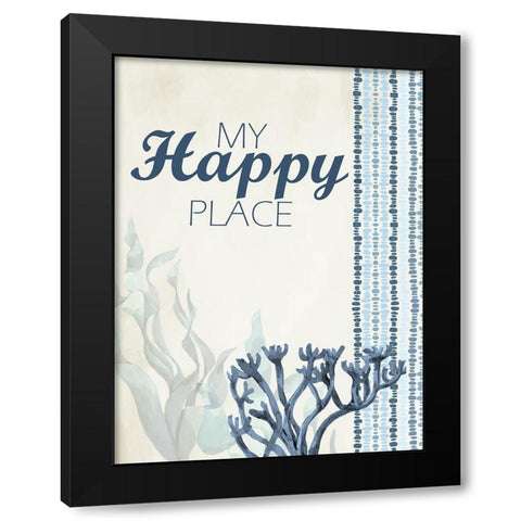Happy Place Black Modern Wood Framed Art Print by Allen, Kimberly