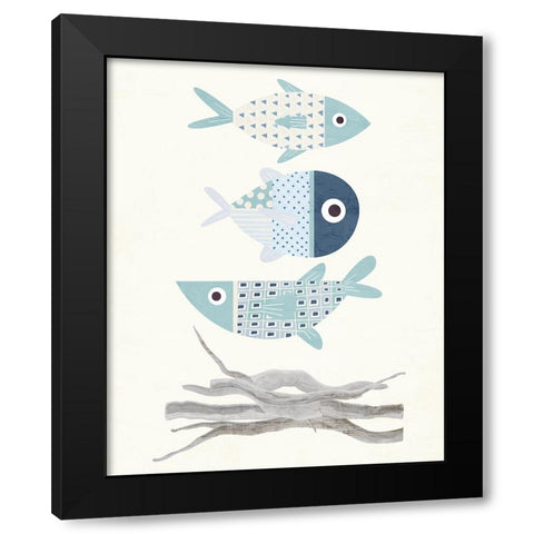 Stacked 1 Black Modern Wood Framed Art Print with Double Matting by Allen, Kimberly
