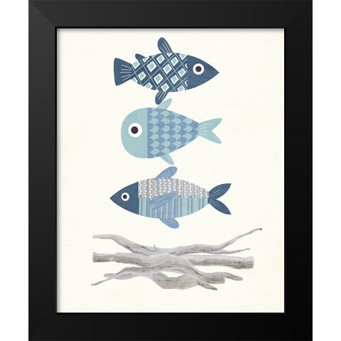 Stacked 2 Black Modern Wood Framed Art Print by Allen, Kimberly