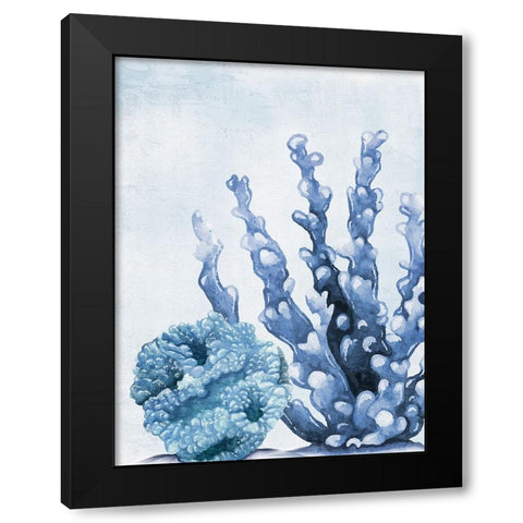 Blue Coral 2 Black Modern Wood Framed Art Print by Allen, Kimberly