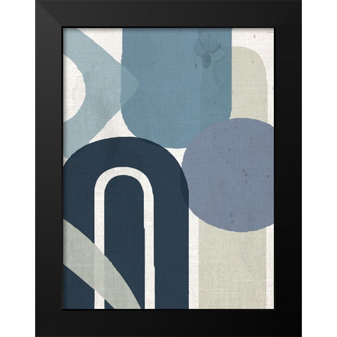 Abstract Shape 1 Black Modern Wood Framed Art Print by Allen, Kimberly