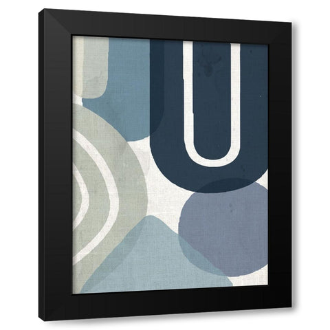 Abstract Shape 3 Black Modern Wood Framed Art Print by Allen, Kimberly