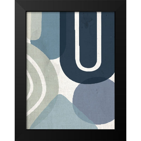 Abstract Shape 3 Black Modern Wood Framed Art Print by Allen, Kimberly