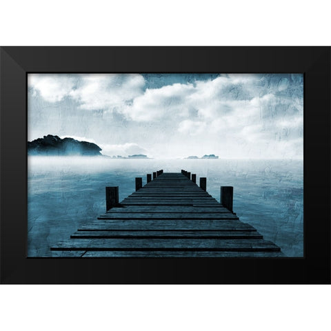 Blue Sea Black Modern Wood Framed Art Print by Allen, Kimberly