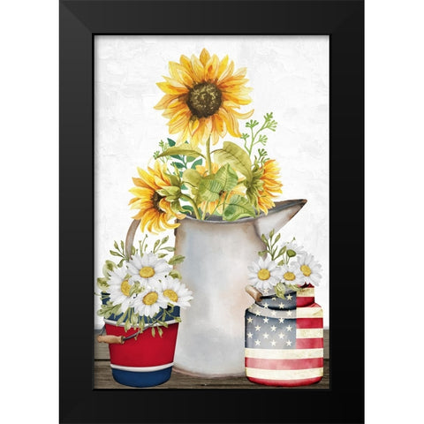 Sunflower American Black Modern Wood Framed Art Print by Allen, Kimberly