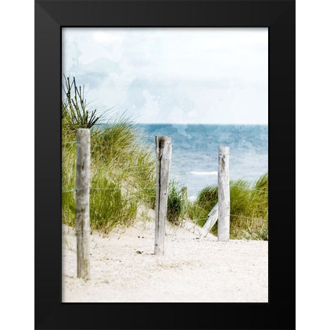 Pathway To The Beach Black Modern Wood Framed Art Print by Allen, Kimberly