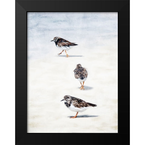 Sandpiper Beach Black Modern Wood Framed Art Print by Allen, Kimberly