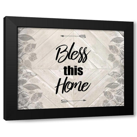 Bless This Home Quote Black Modern Wood Framed Art Print with Double Matting by Allen, Kimberly
