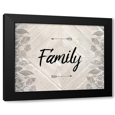 Family B Black Modern Wood Framed Art Print by Allen, Kimberly