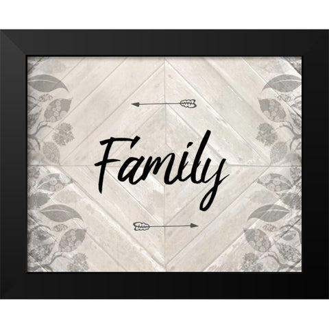 Family B Black Modern Wood Framed Art Print by Allen, Kimberly