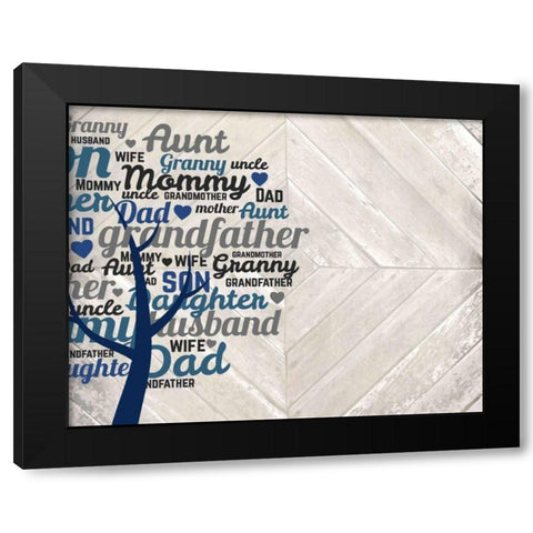 Family Tree Black Modern Wood Framed Art Print by Allen, Kimberly