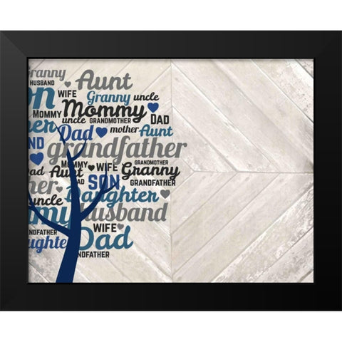 Family Tree Black Modern Wood Framed Art Print by Allen, Kimberly