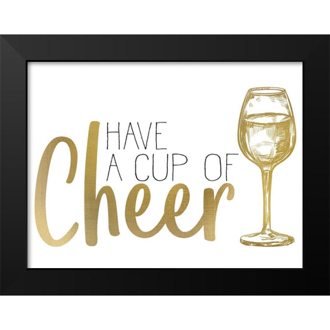 Cheer 1 Black Modern Wood Framed Art Print by Allen, Kimberly