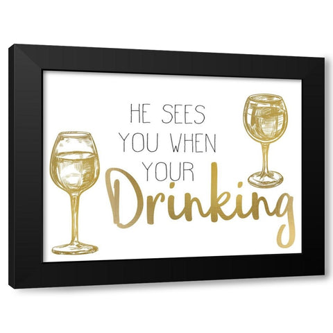 Cheer 4 Black Modern Wood Framed Art Print by Allen, Kimberly