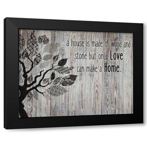 House Black Modern Wood Framed Art Print with Double Matting by Allen, Kimberly