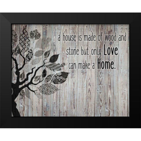 House Black Modern Wood Framed Art Print by Allen, Kimberly