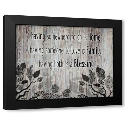 Having Someone To Love Black Modern Wood Framed Art Print with Double Matting by Allen, Kimberly