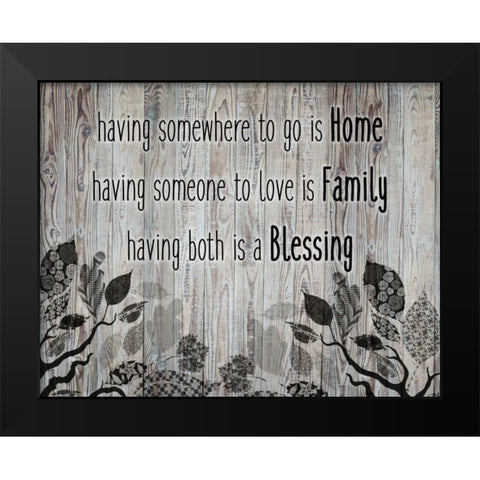 Having Someone To Love Black Modern Wood Framed Art Print by Allen, Kimberly