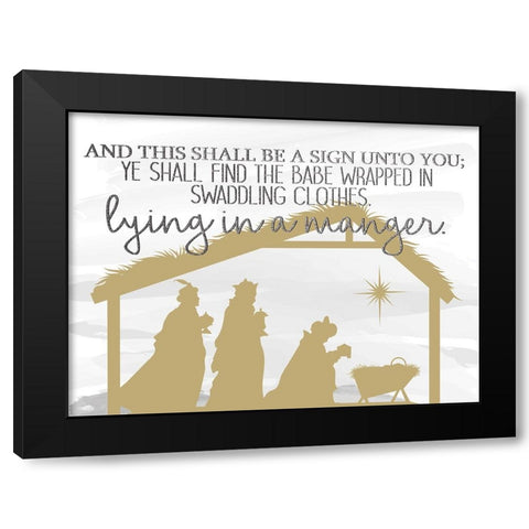 And This Shall Be Black Modern Wood Framed Art Print by Allen, Kimberly