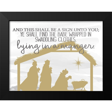 And This Shall Be Black Modern Wood Framed Art Print by Allen, Kimberly