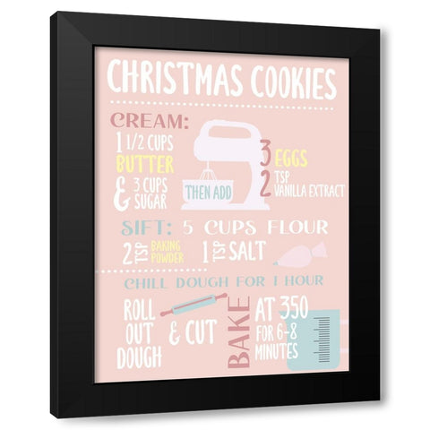 Christmas Cookies Black Modern Wood Framed Art Print by Allen, Kimberly
