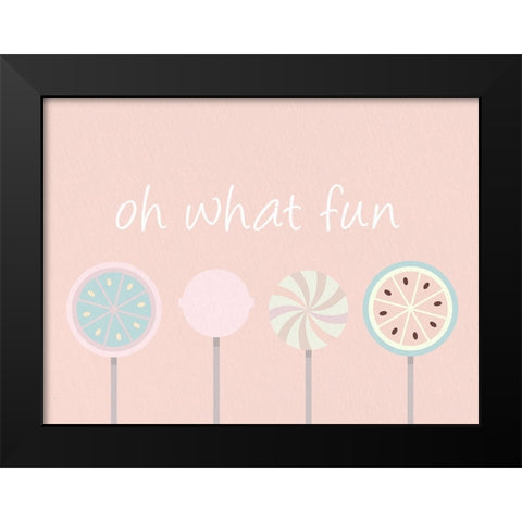 Oh What Fun Black Modern Wood Framed Art Print by Allen, Kimberly