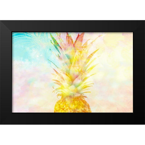 Pinneapple Dreaming Black Modern Wood Framed Art Print by Allen, Kimberly