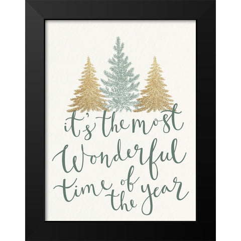 Most Wonderful Time Trees Black Modern Wood Framed Art Print by Allen, Kimberly