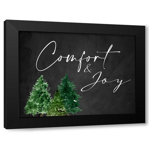 Comfort and Joy Black Modern Wood Framed Art Print with Double Matting by Allen, Kimberly