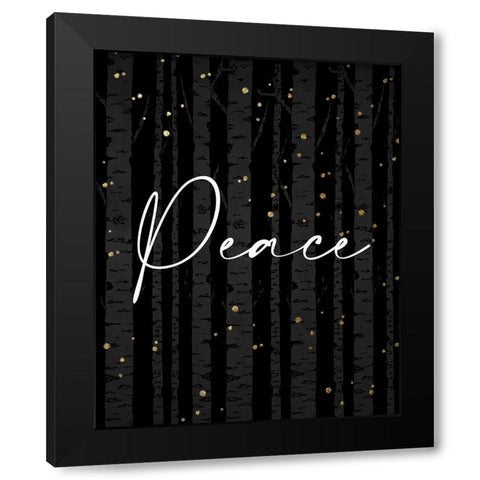 Peace Hope 1 Black Modern Wood Framed Art Print by Allen, Kimberly