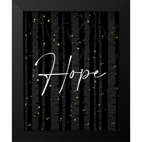 Peace Hope 2 Black Modern Wood Framed Art Print by Allen, Kimberly