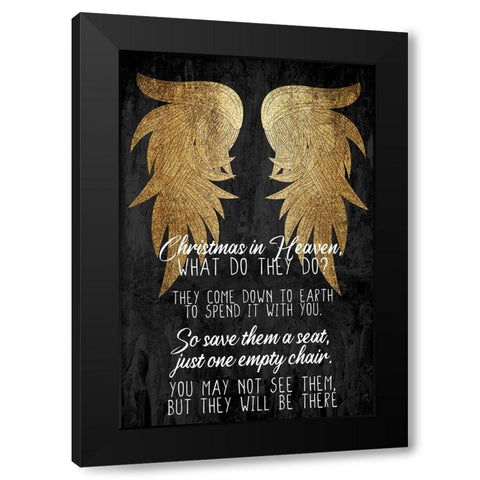 Christmas In Heaven Black Modern Wood Framed Art Print with Double Matting by Allen, Kimberly