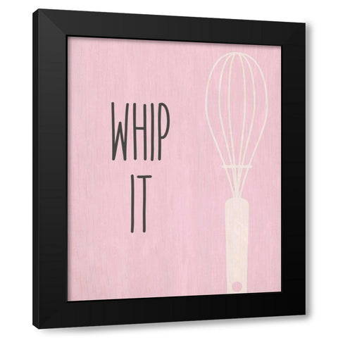 Whip It Black Modern Wood Framed Art Print with Double Matting by Allen, Kimberly