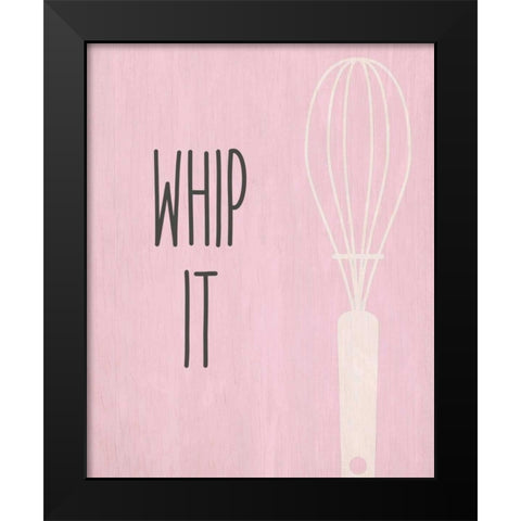 Whip It Black Modern Wood Framed Art Print by Allen, Kimberly