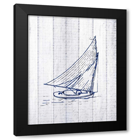 Seaside Wood 3 Black Modern Wood Framed Art Print with Double Matting by Allen, Kimberly