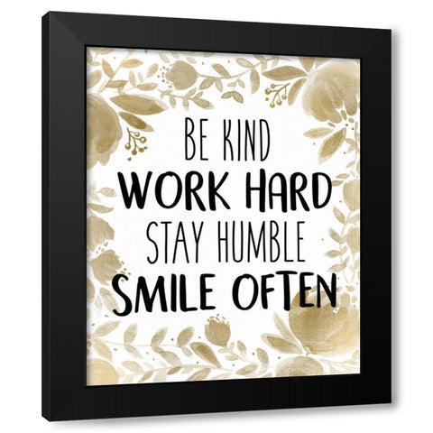 Stay Humble 1 Black Modern Wood Framed Art Print by Allen, Kimberly