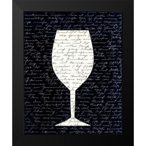 Wine on Black 1 Black Modern Wood Framed Art Print by Allen, Kimberly