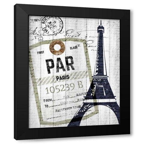 Lets Travel 1 Black Modern Wood Framed Art Print by Allen, Kimberly