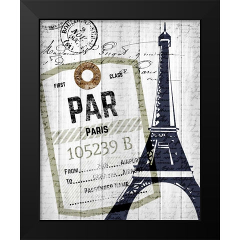 Lets Travel 1 Black Modern Wood Framed Art Print by Allen, Kimberly